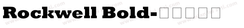 Rockwell Bold字体转换